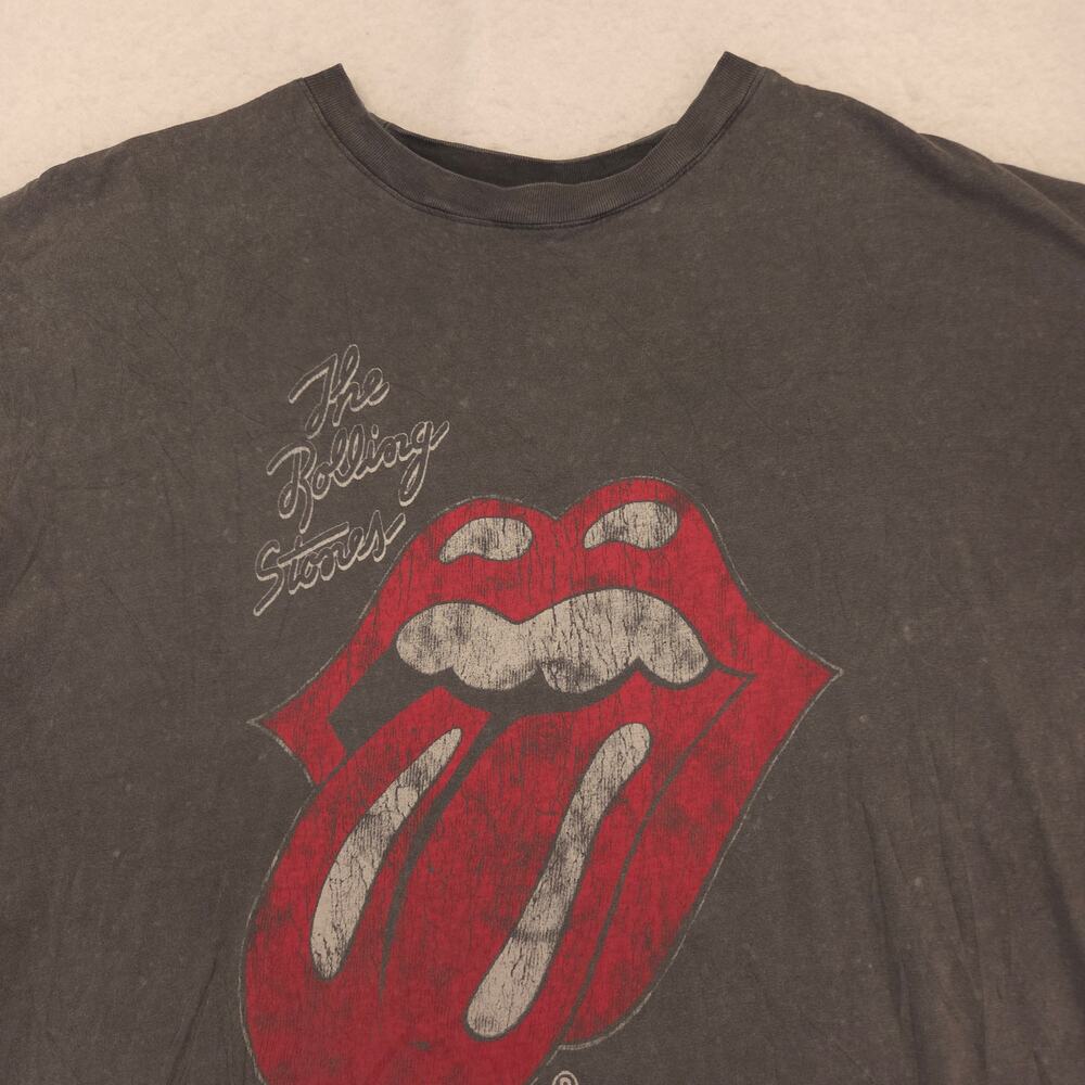 The Rolling Stones Band Crew Neck Short Sleeve T Shirt Mens Size Large L Gray